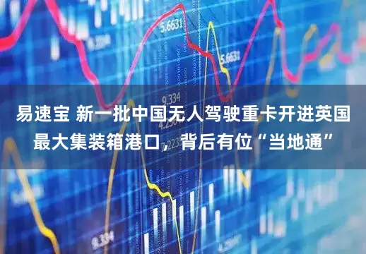 易速宝 新一批中国无人驾驶重卡开进英国最大集装箱港口，背后有位“当地通”
