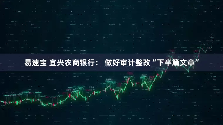 易速宝 宜兴农商银行： 做好审计整改“下半篇文章”